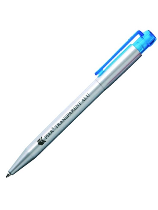 Plastic Pen Pier Alu Retractable Penswith ink colour Blue